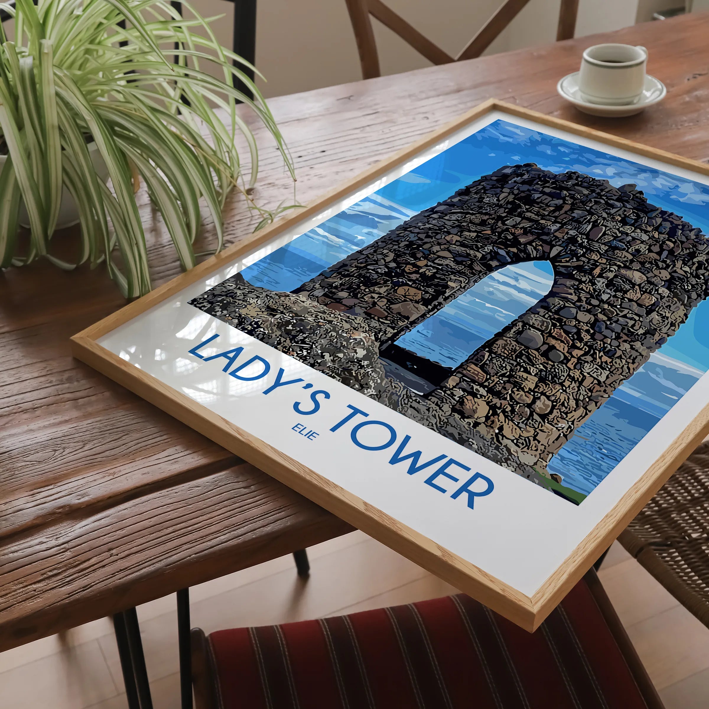 Ladys Tower Modern Travel Poster