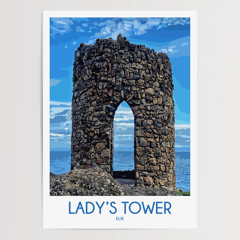 Ladys Tower Vintage Style Print