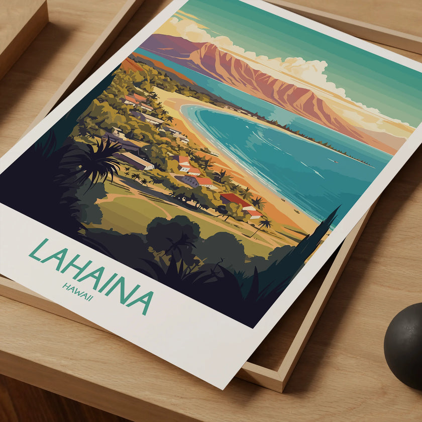 Lahaina Vintage Style Print