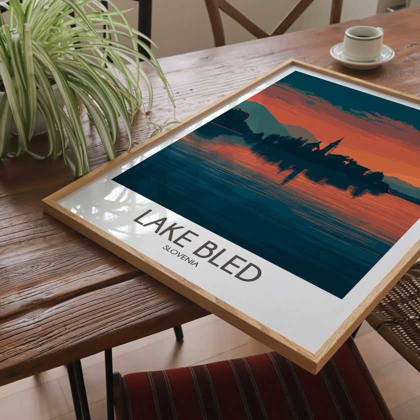 Lake Bled Destination Art Gift