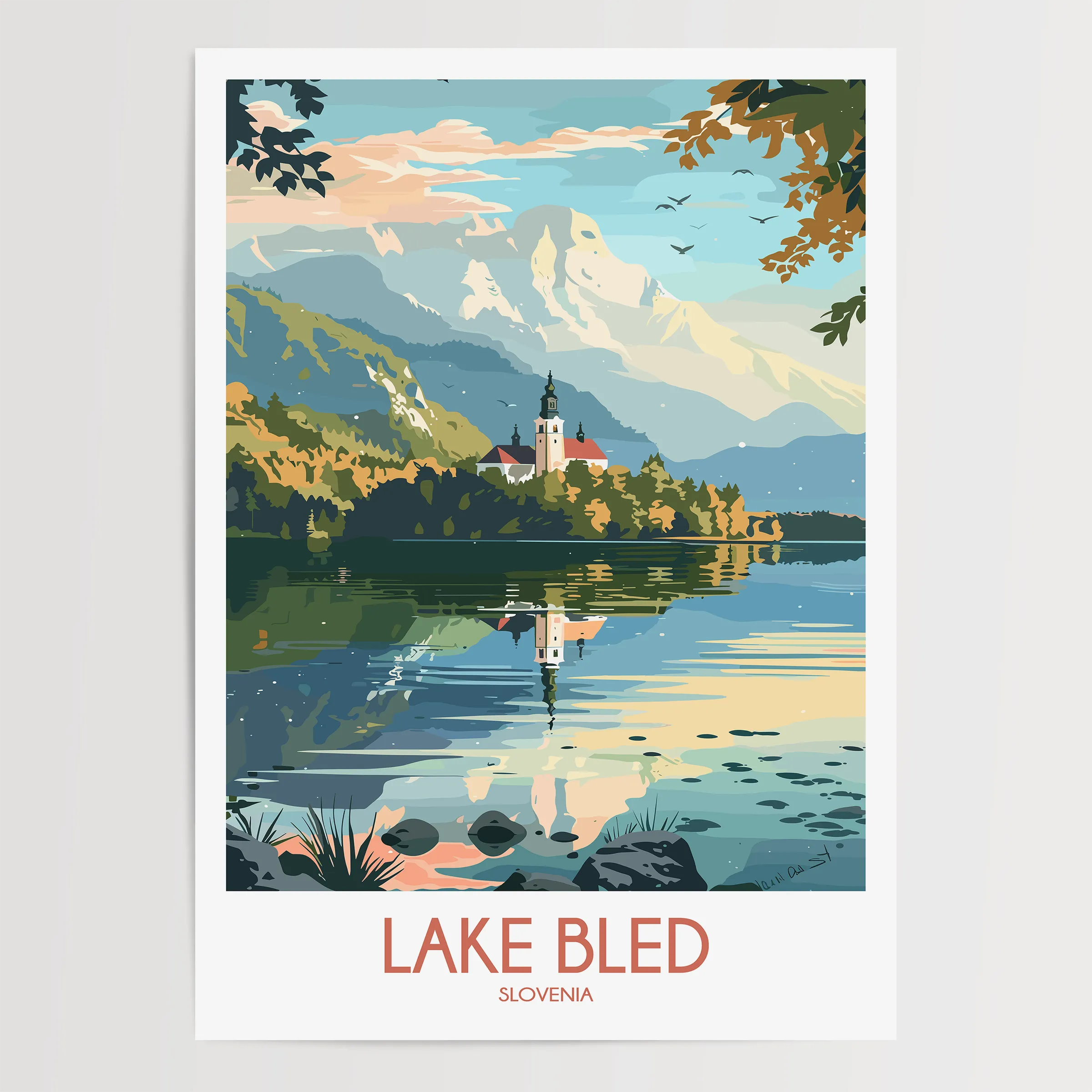 Lake Bled Home Office Decor