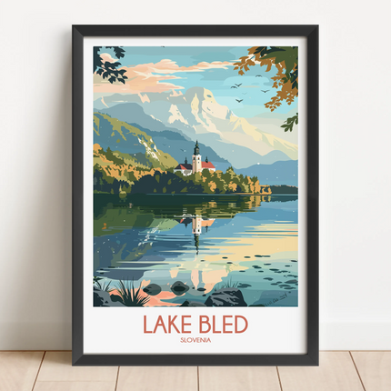 Lake Bled Minimalist Wall Art