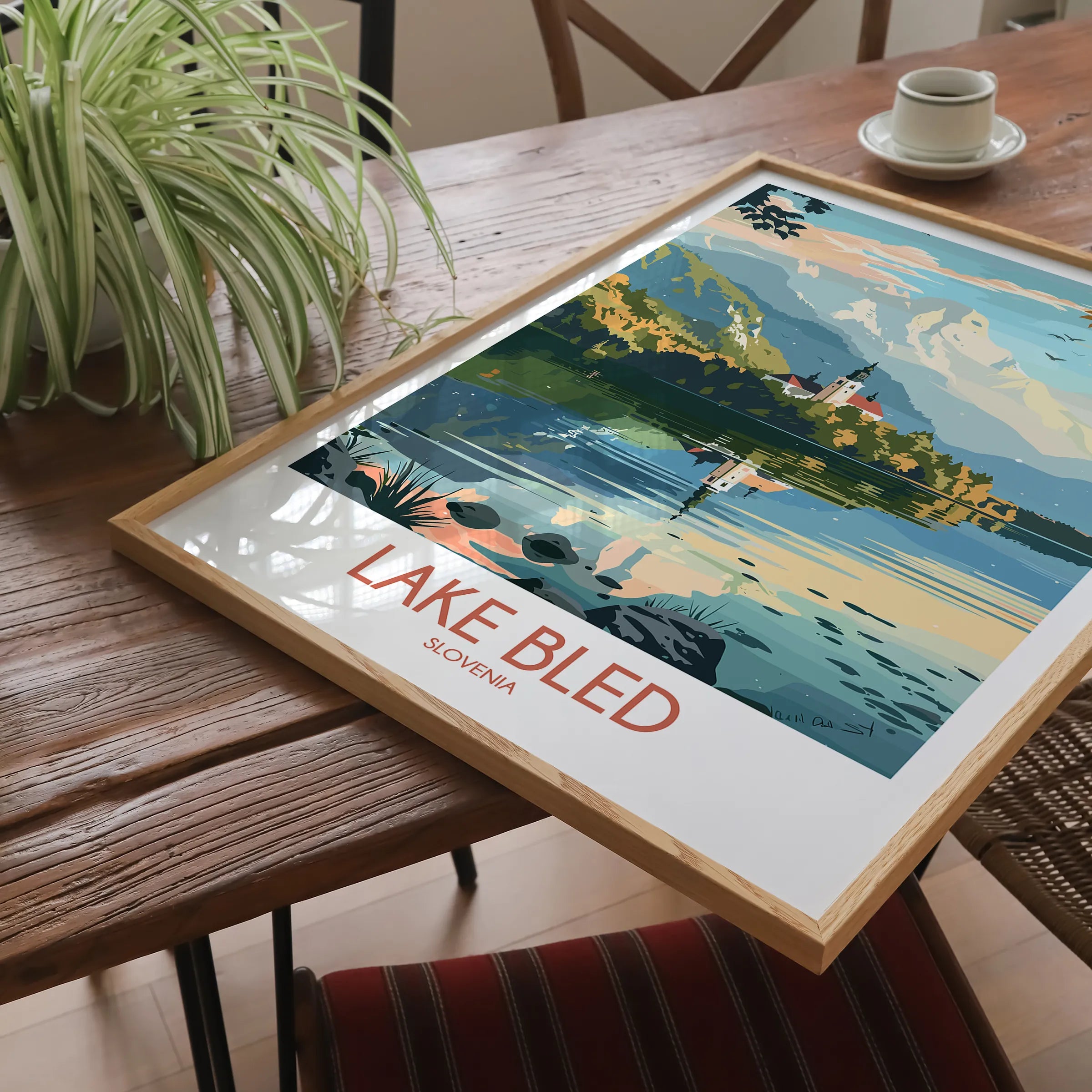 Lake Bled Modern Travel Poster