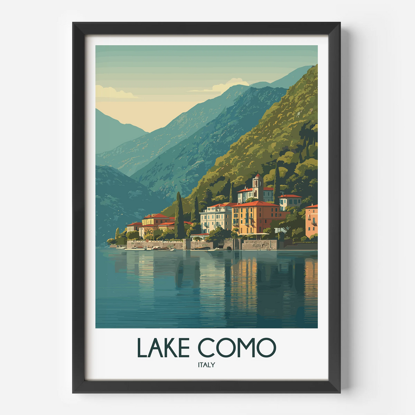 Lake Como Destination Art Gift