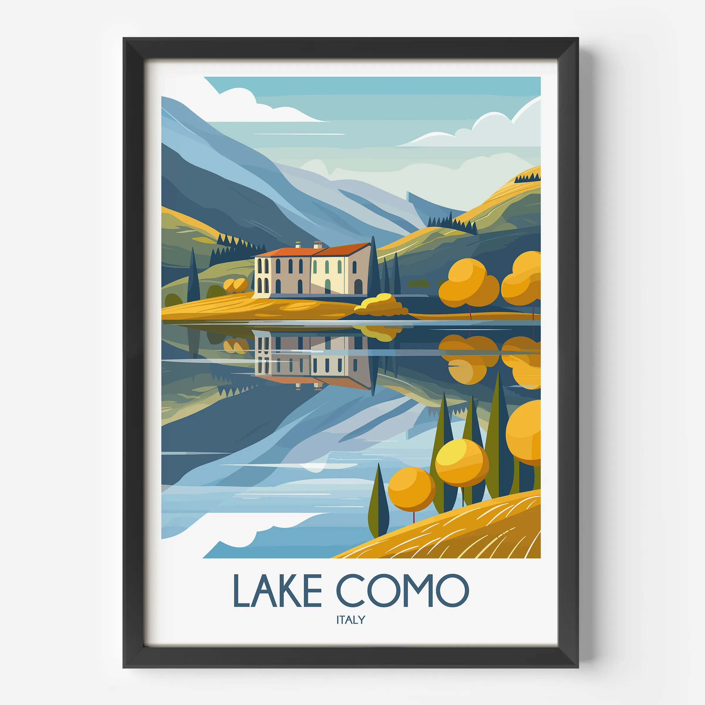 Lake Como Destination Art Gift