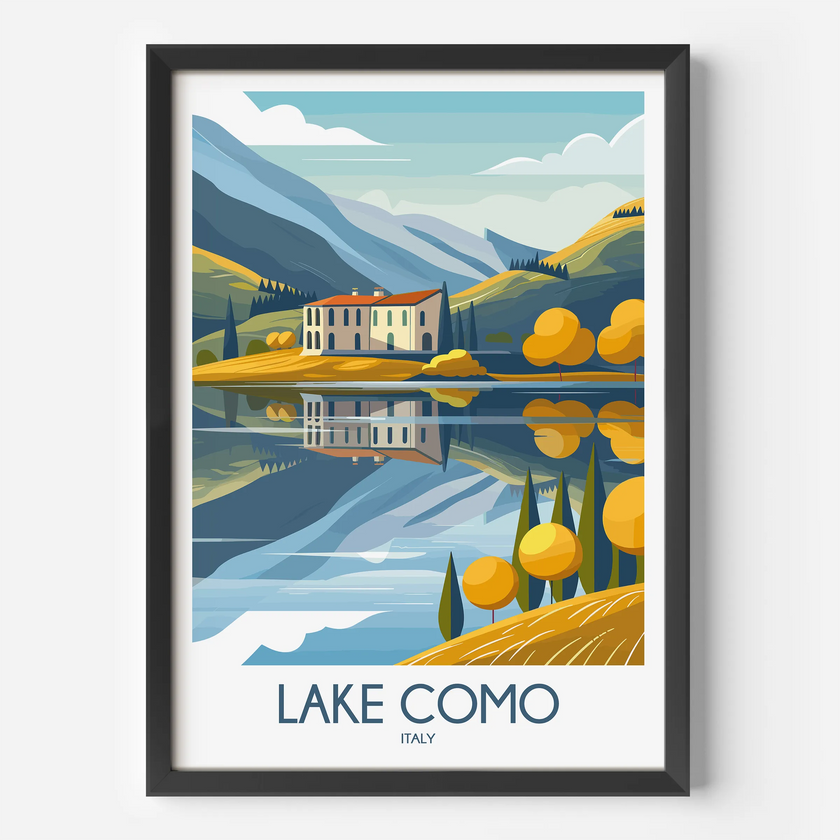 Lake Como Destination Art Gift