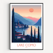 Lake Como Destination Art Gift