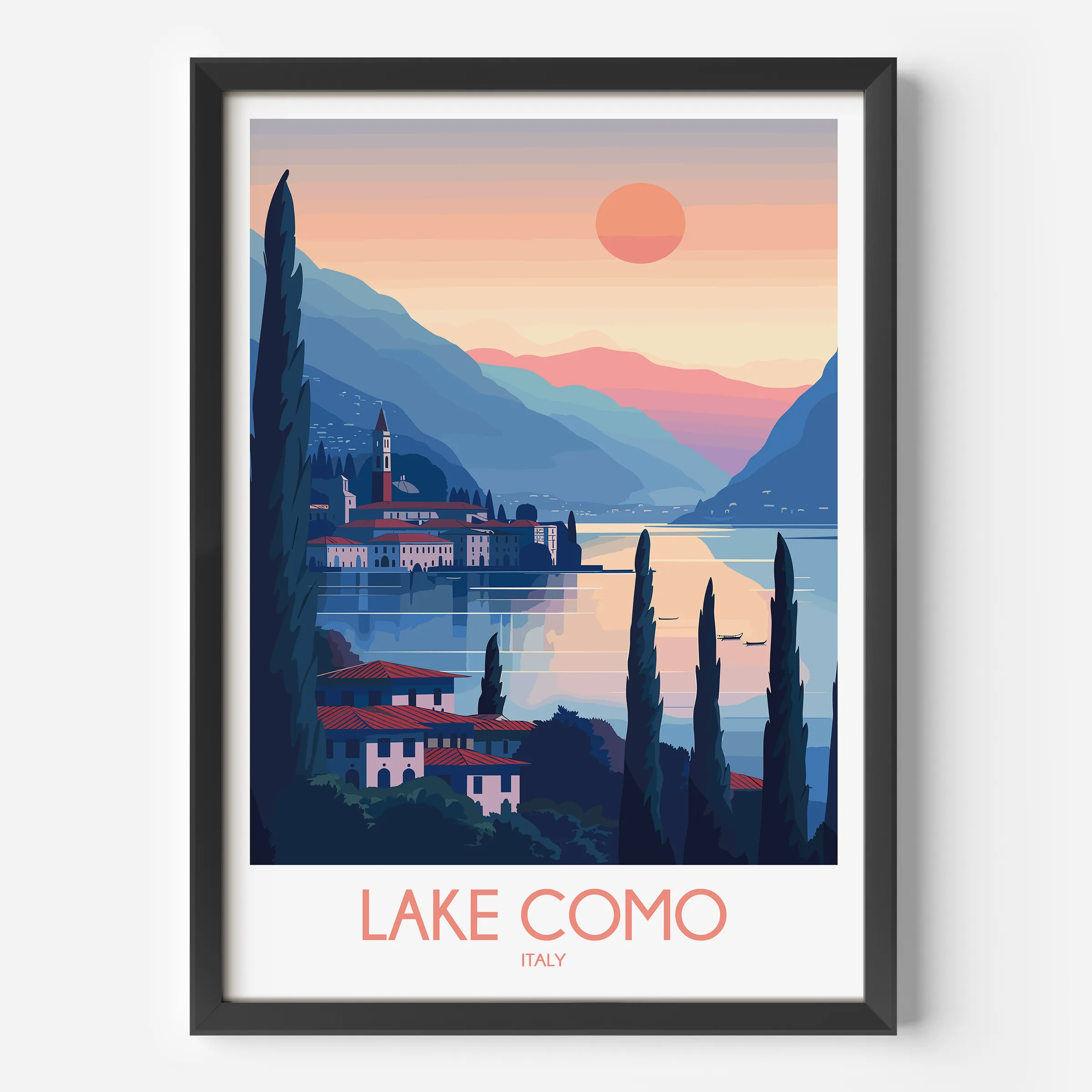 Lake Como Minimalist Wall Art