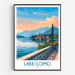 Lake Como Minimalist Wall Art