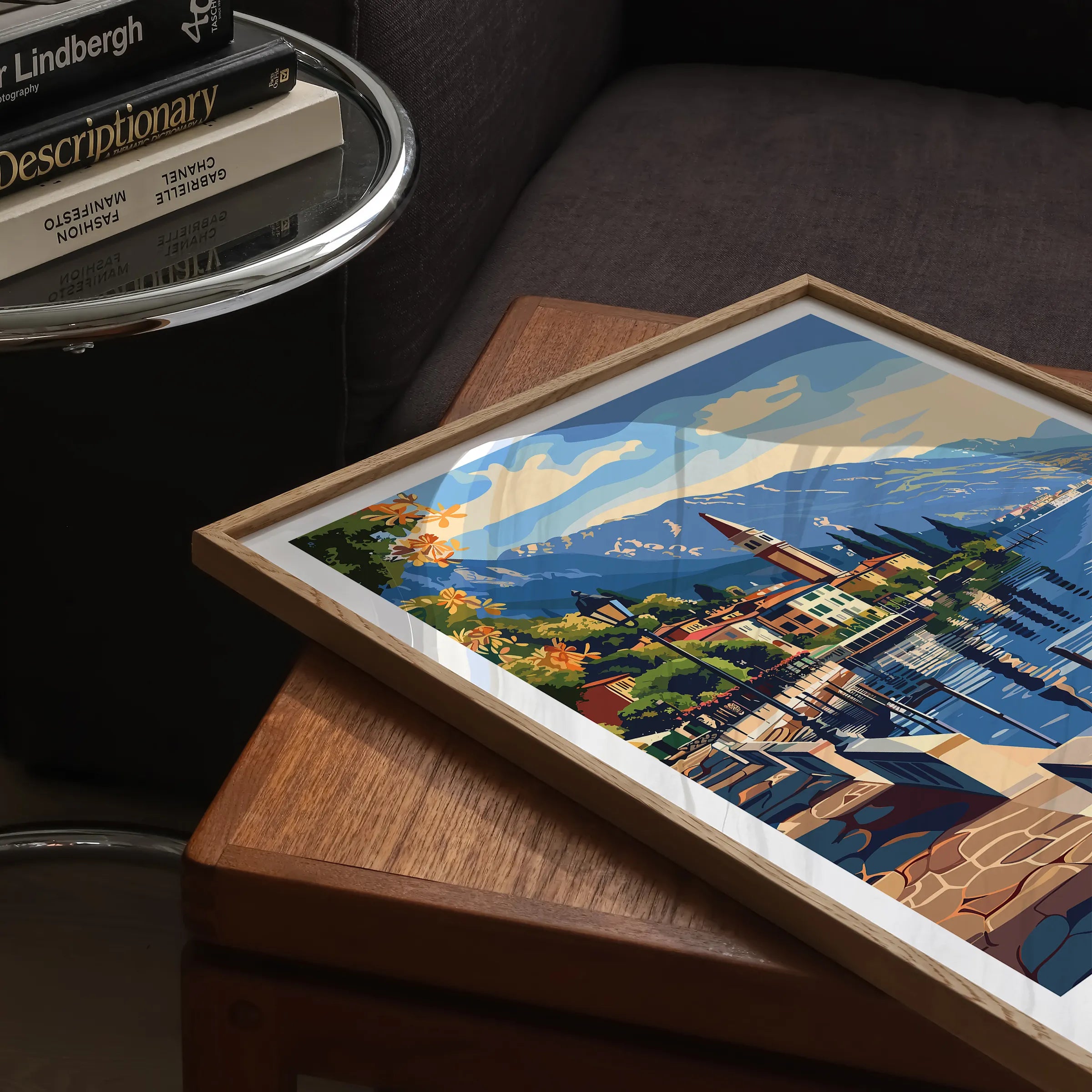Lake Como Modern Travel Poster