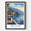 Lake Como Modern Travel Poster