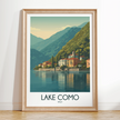 Lake Como Scenic Landscape Art