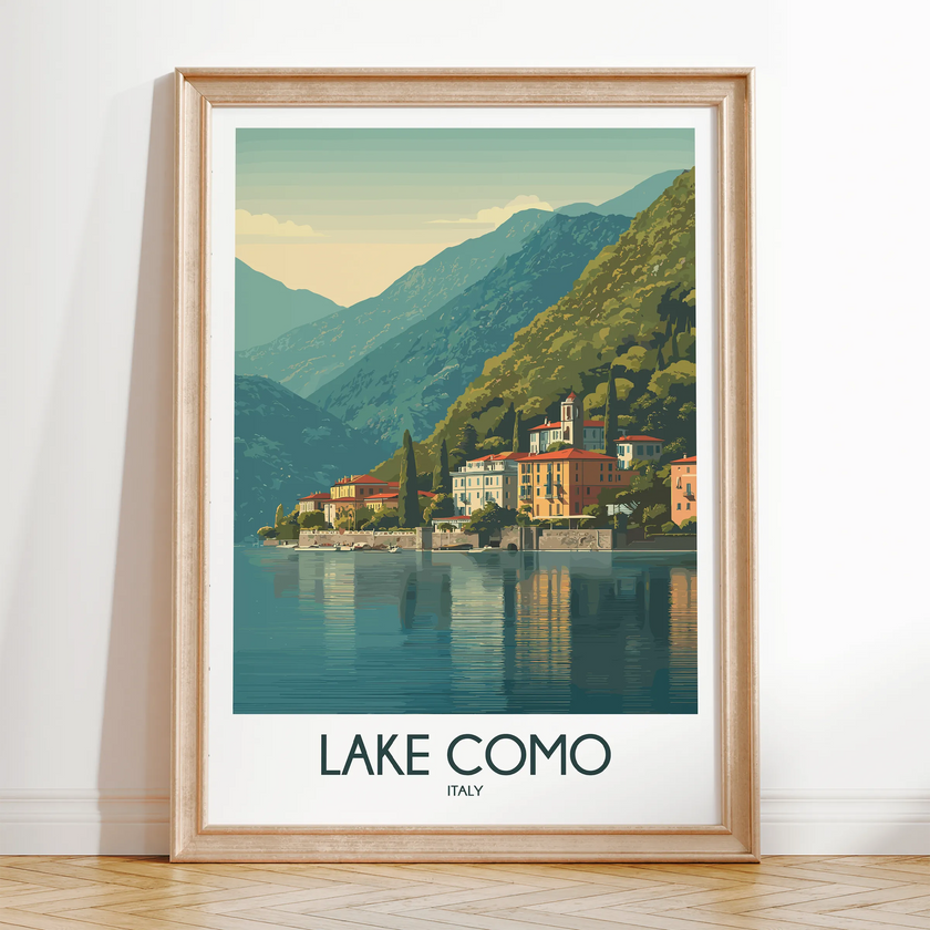 Lake Como Scenic Landscape Art