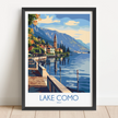 Lake Como Scenic Landscape Art