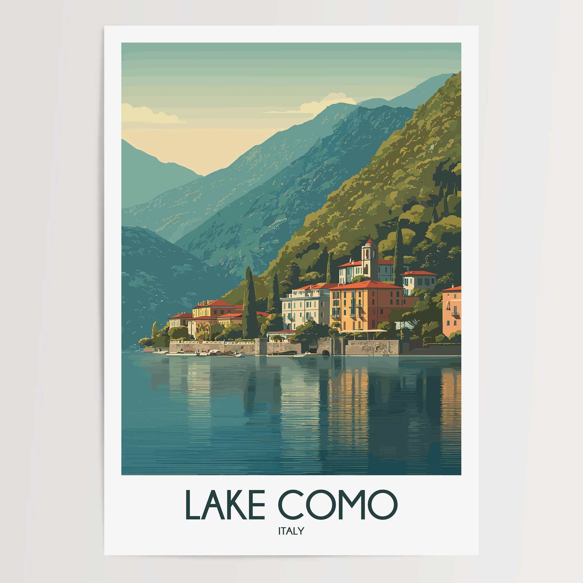 Lake Como Souvenir Poster Print