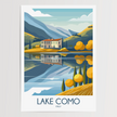 Lake Como Souvenir Poster Print