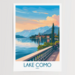 Lake Como Souvenir Poster Print