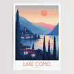 Lake Como Souvenir Poster Print