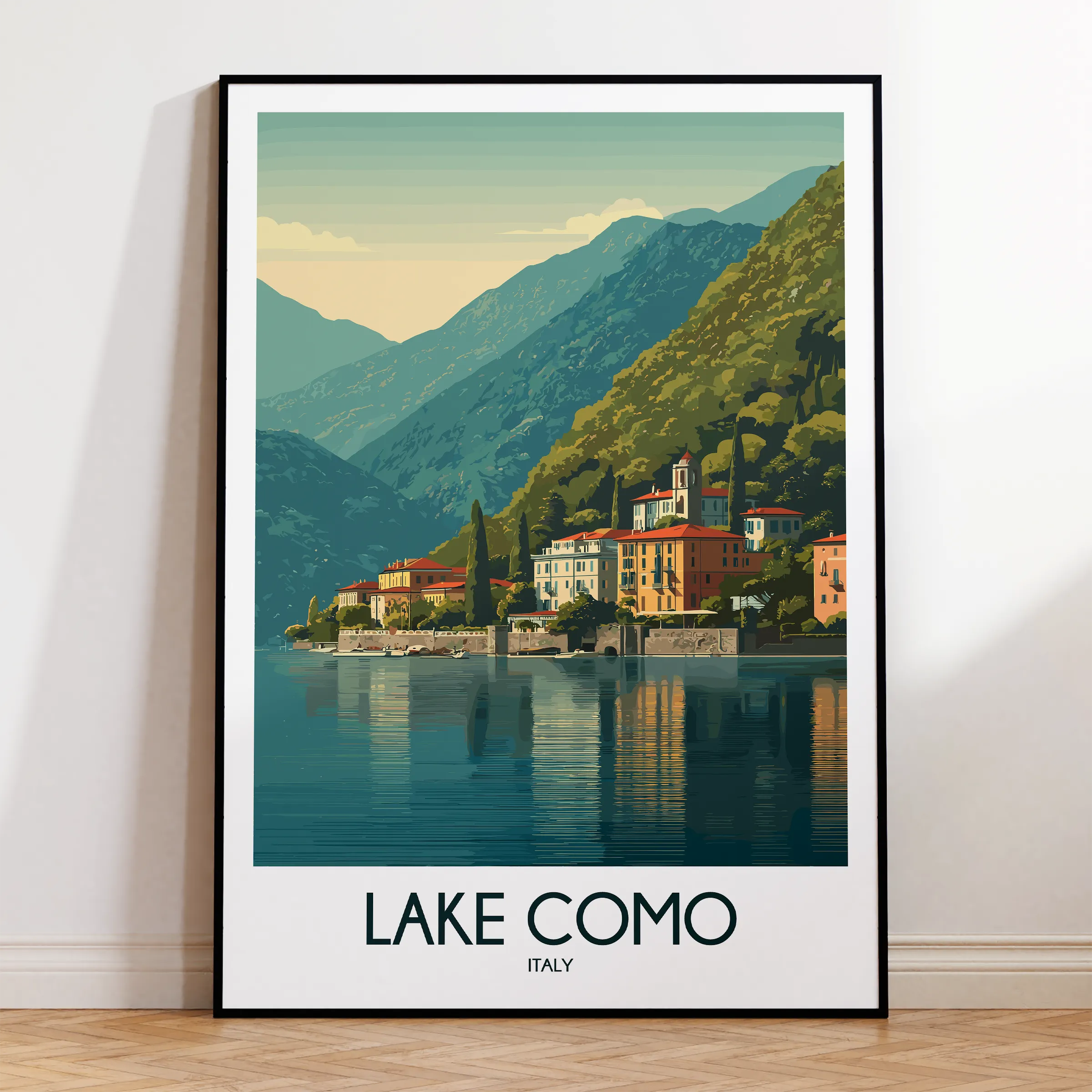 Lake Como Vintage Style Print