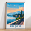 Lake Como Vintage Style Print