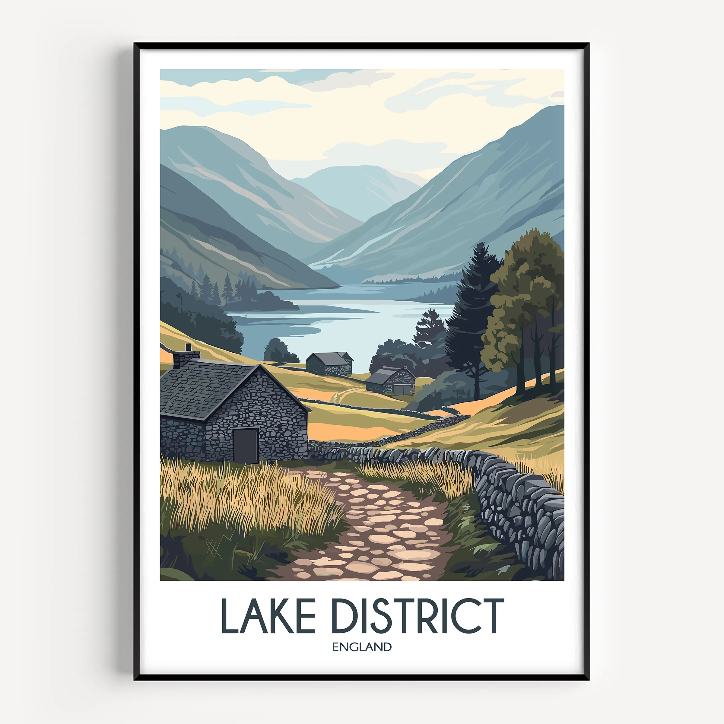 Lake District Destination Art Gift