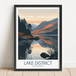 Lake District Modern Travel Poster