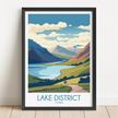Lake District Modern Travel Poster