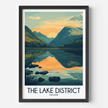 Lake District Modern Travel Poster