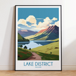 Lake District Modern Travel Poster
