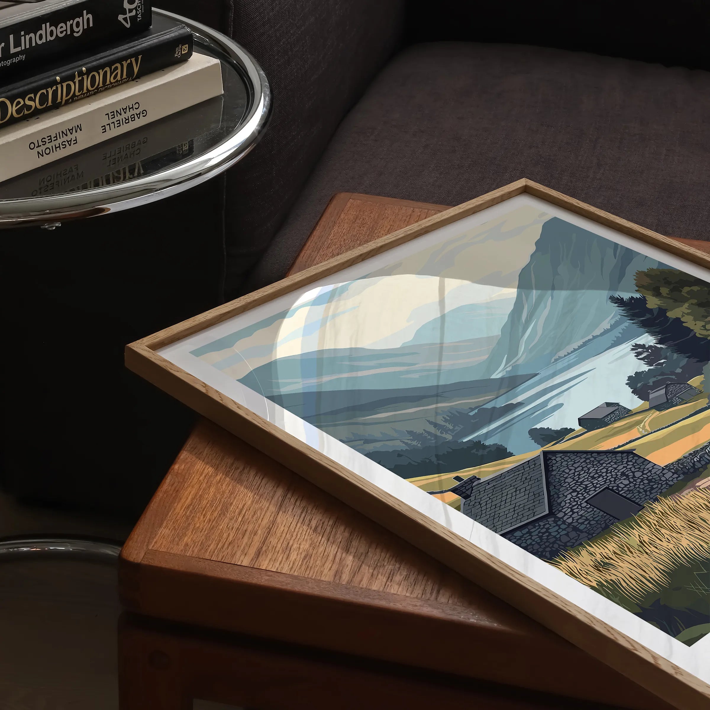 Lake District Retro Travel Illustration