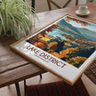 Lake District Retro Travel Illustration