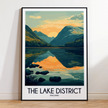 Lake District Retro Travel Illustration