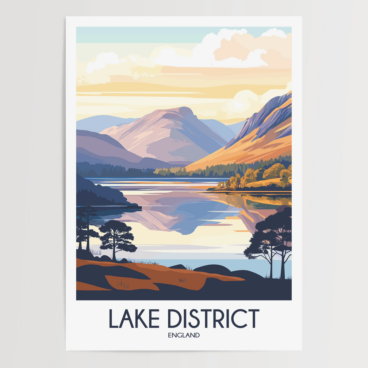 Lake District Scenic Landscape Art