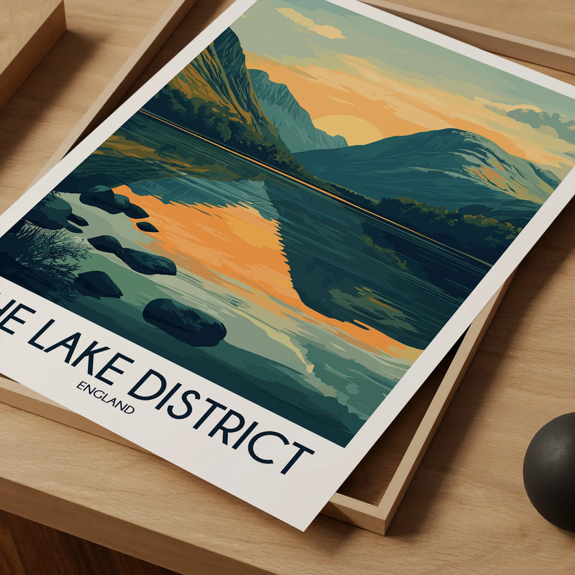 Lake District Souvenir Poster Print