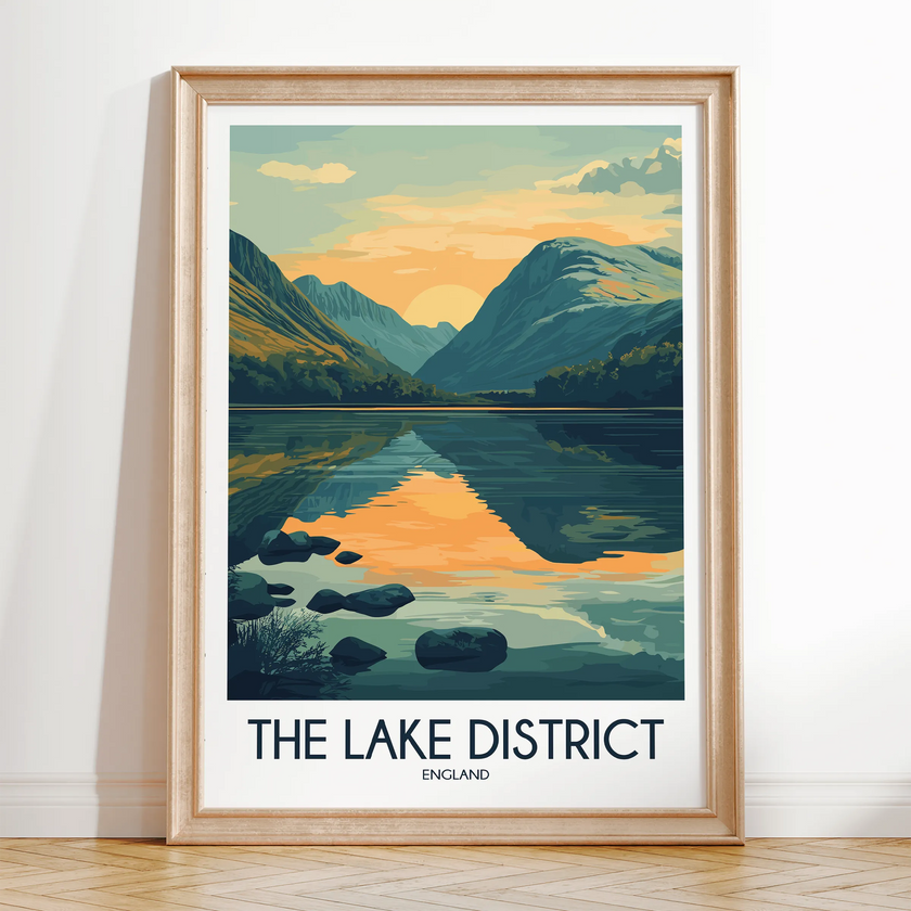 Lake District Souvenir Poster Print