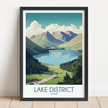Lake District Souvenir Poster Print