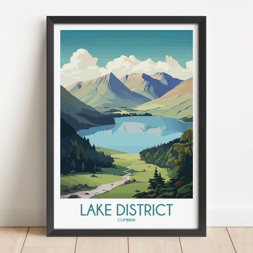 Lake District Souvenir Poster Print