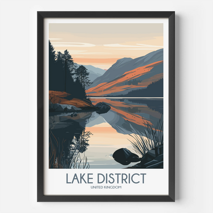 Lake District Souvenir Poster Print