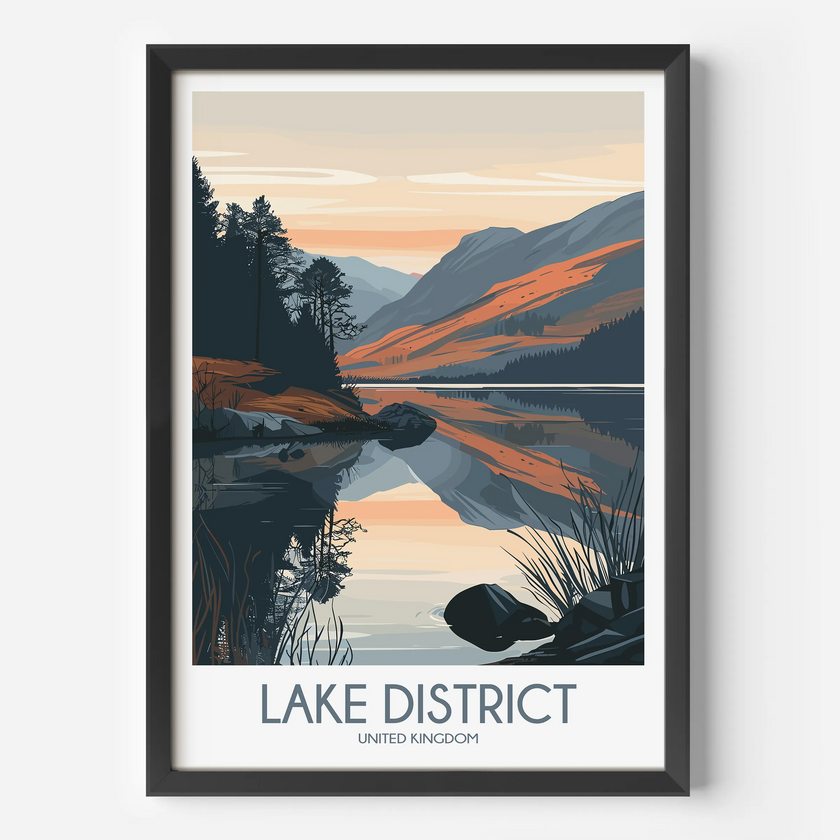 Lake District Souvenir Poster Print