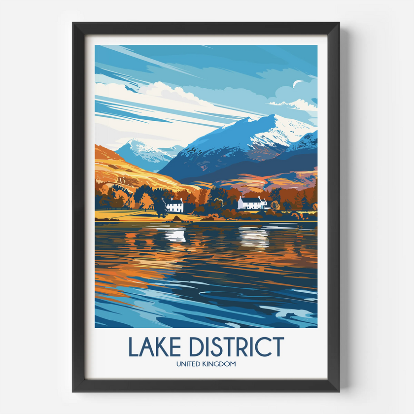 Lake District Souvenir Poster Print