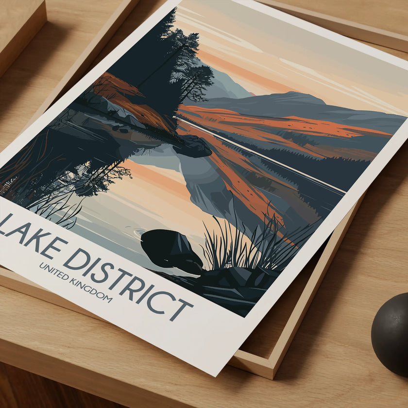 Lake District Vintage Style Print