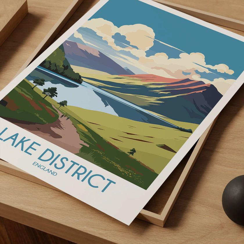 Lake District Vintage Style Print