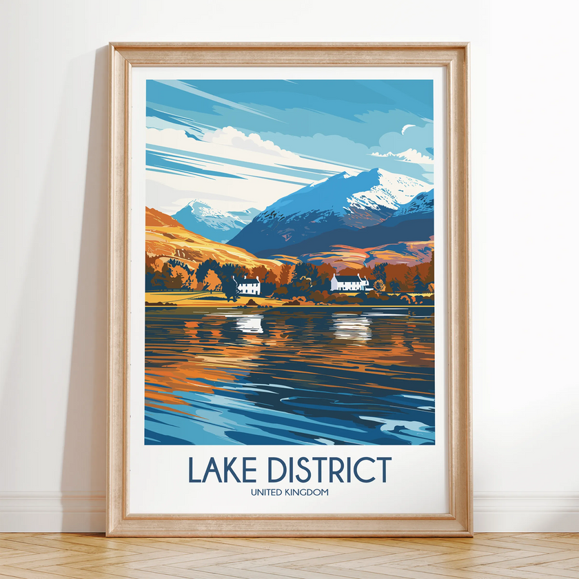 Lake District Vintage Style Print