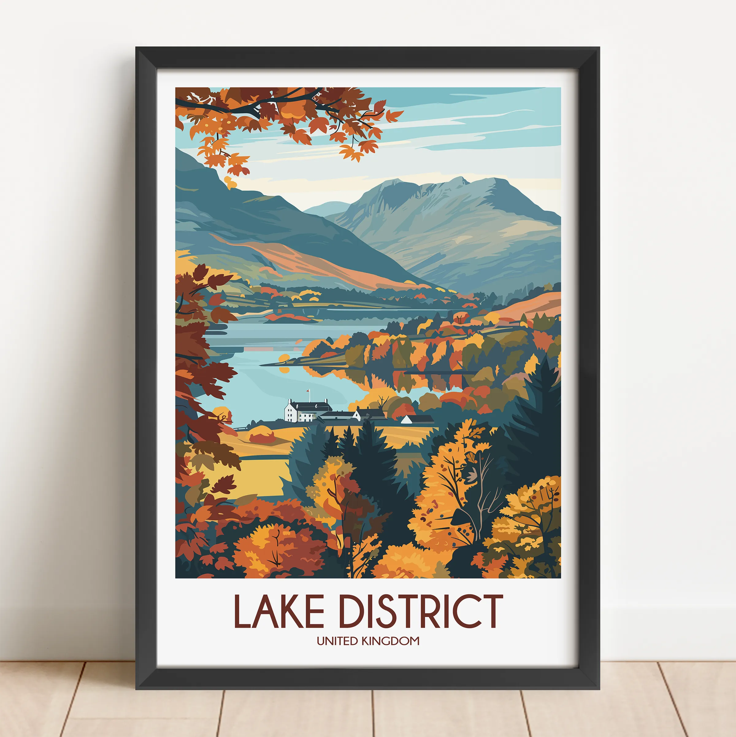 Lake District Vintage Style Print