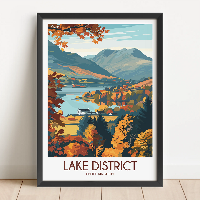 Lake District Vintage Style Print