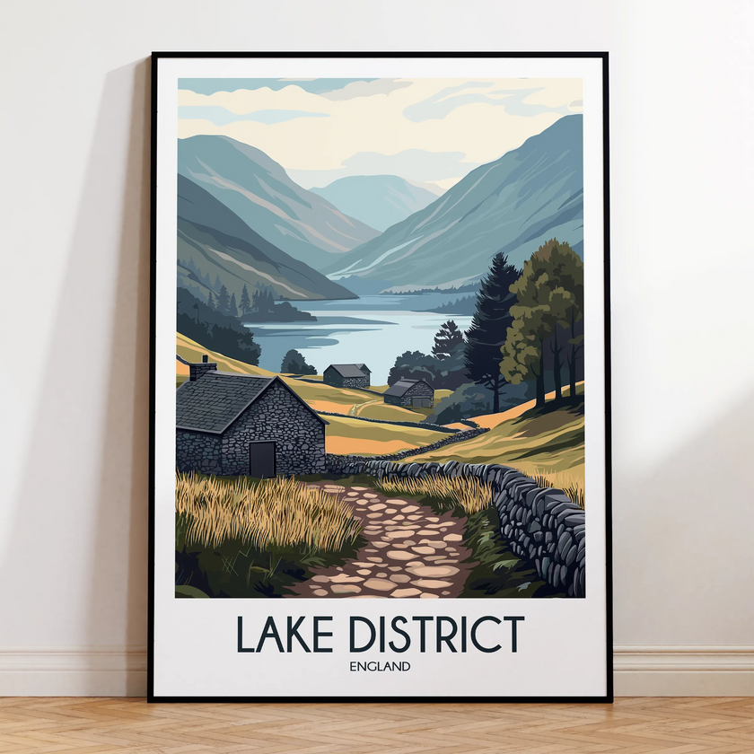 Lake District Vintage Style Print