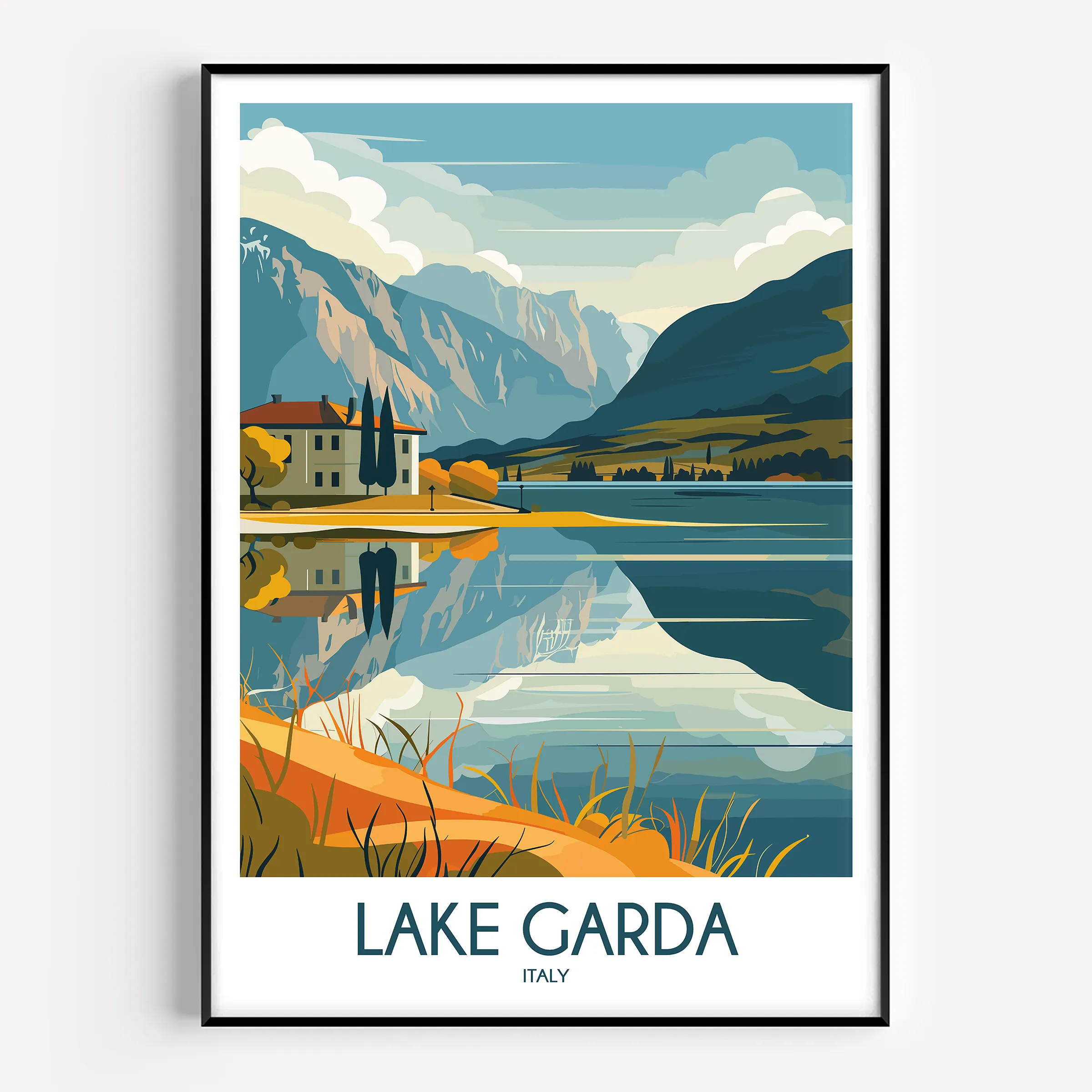 Lake Garda Minimalist Wall Art