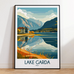 Lake Garda Modern Travel Poster
