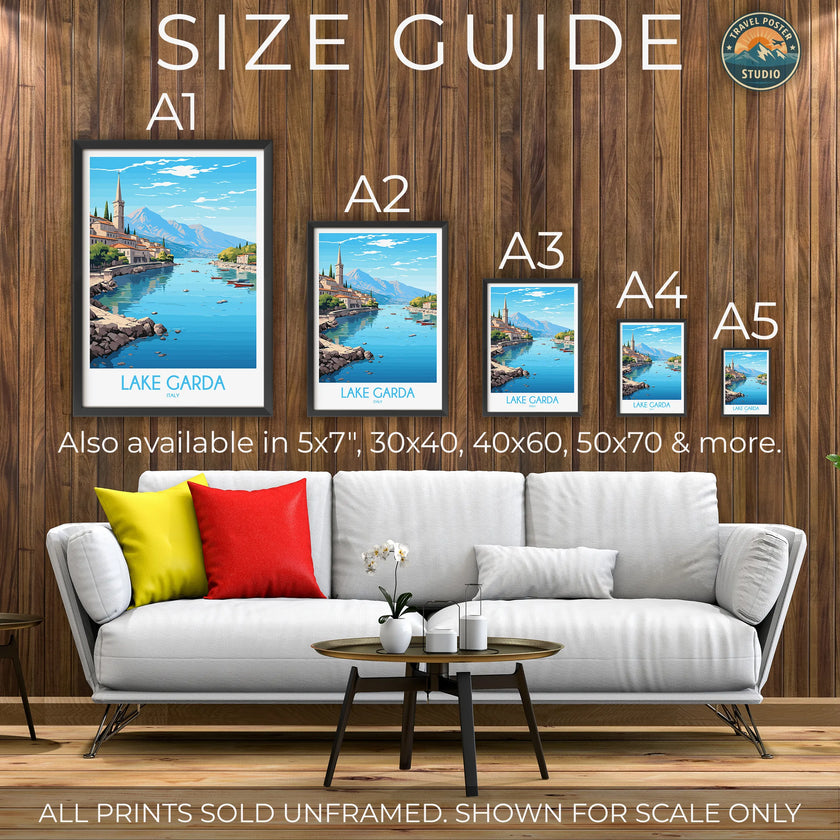 Lake Garda Scenic Landscape Art
