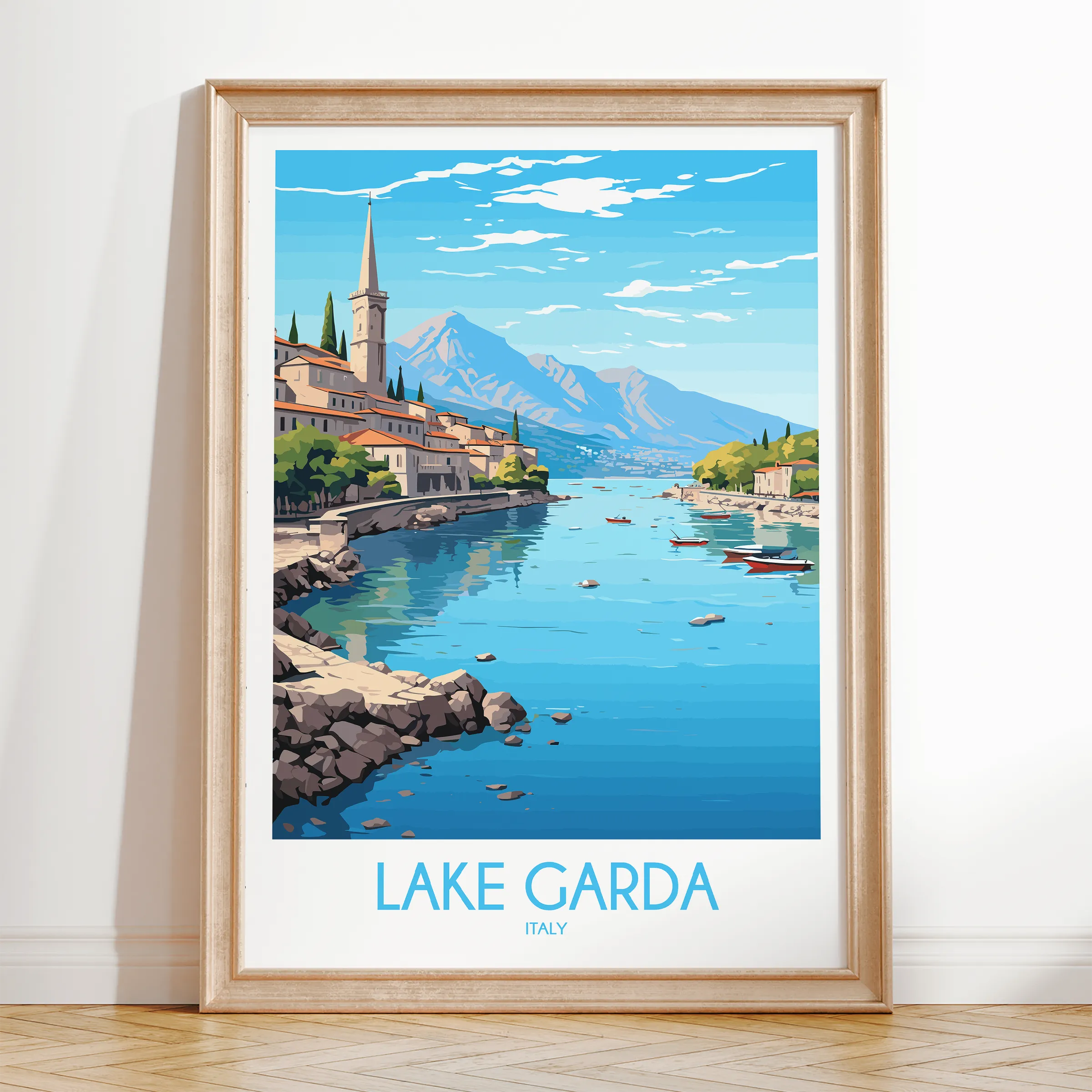 Lake Garda Souvenir Poster Print